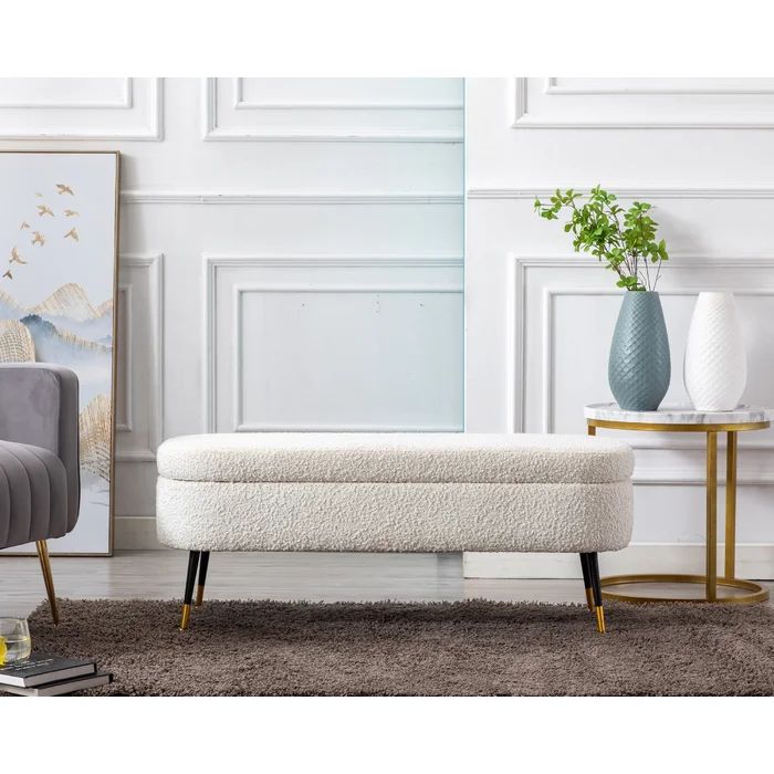 Ottoman storage Setty boucle fabric