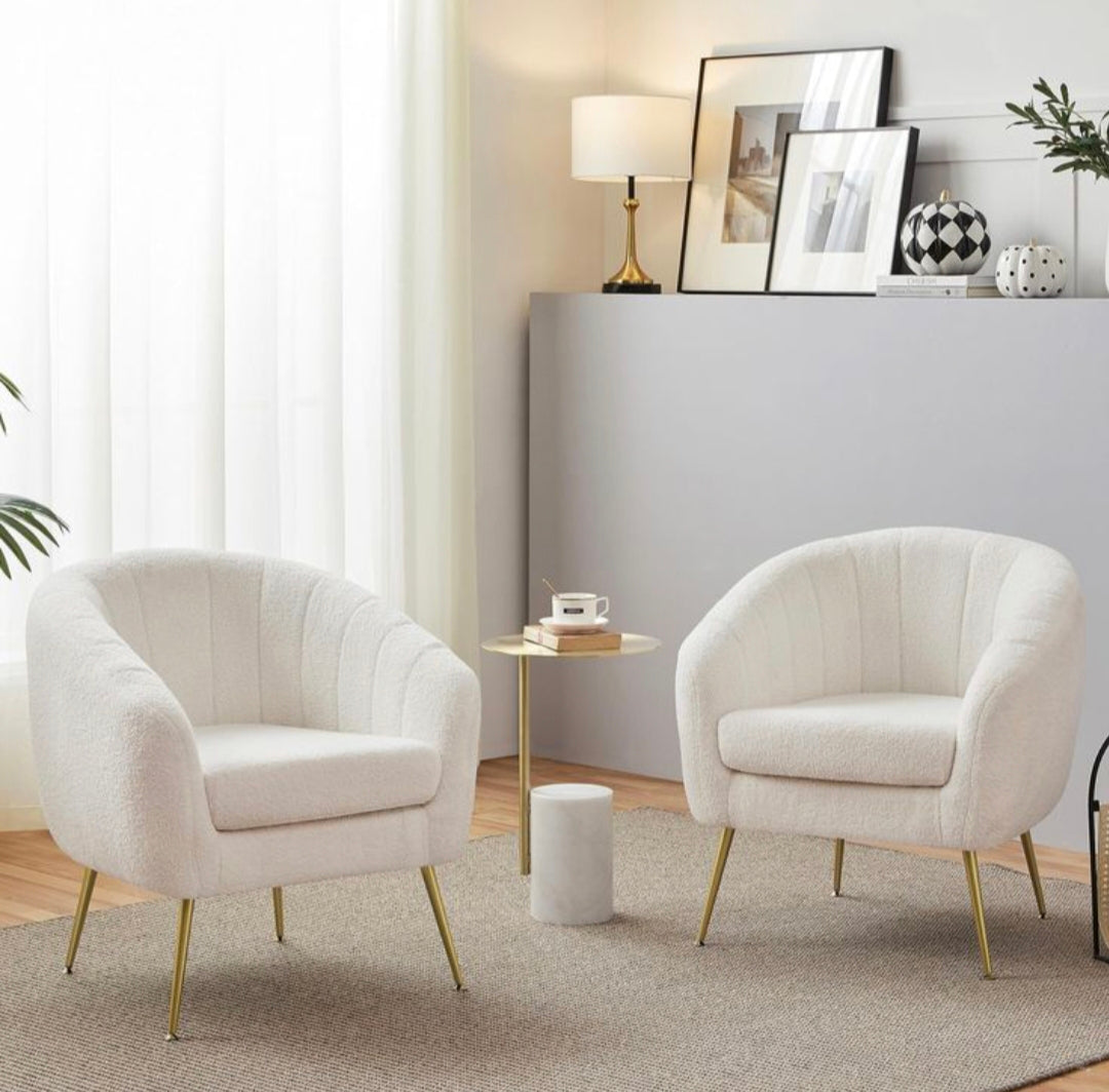 Modern Chair (teddy fabric)(Pair)