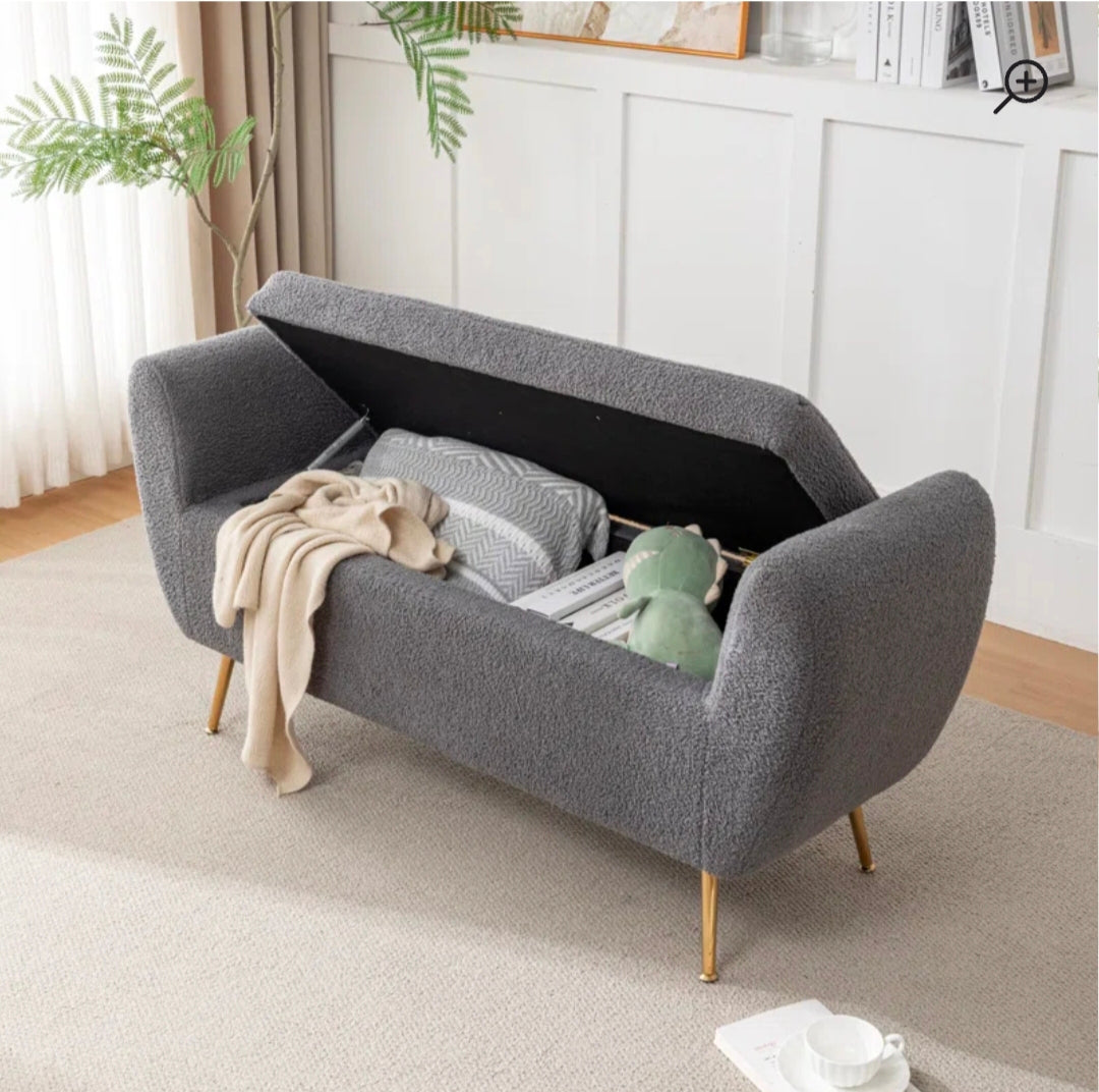 Upholstered Flip Top Storage (Towel Fabric)