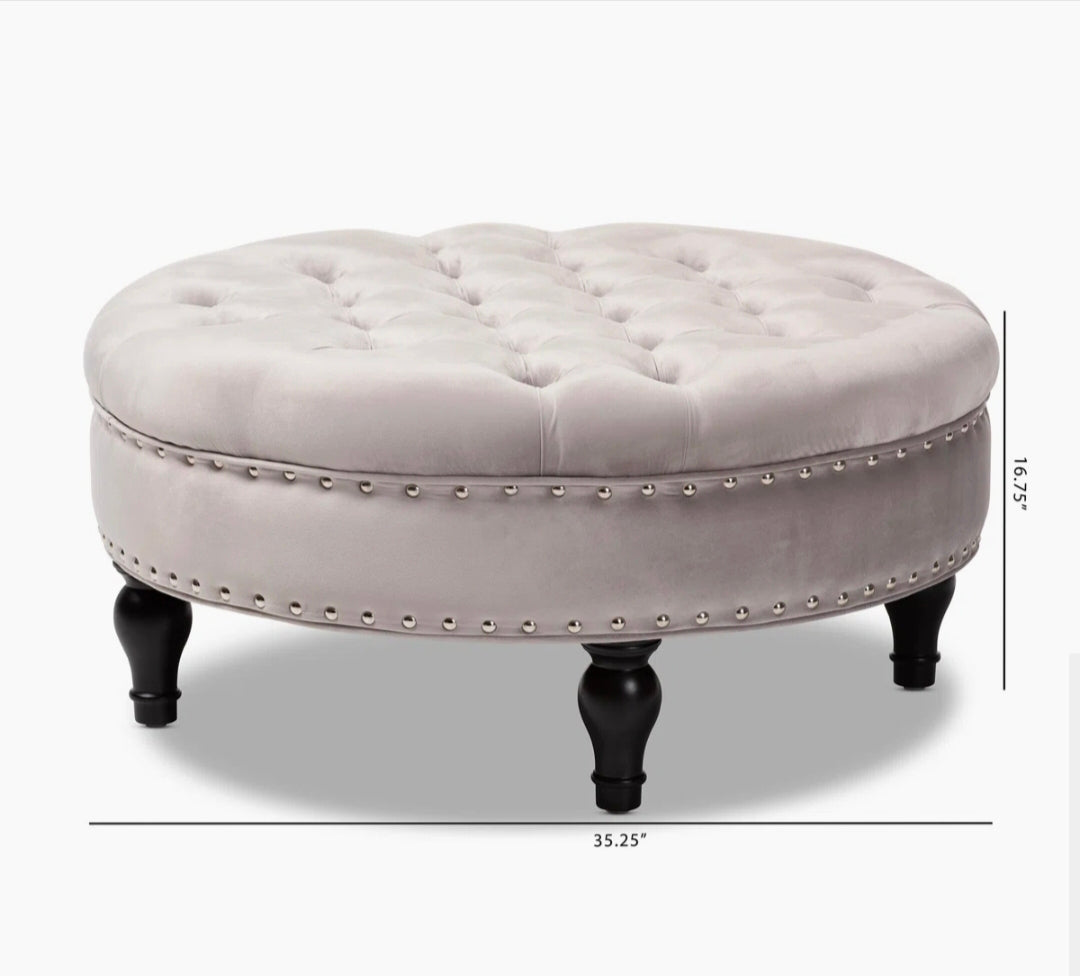 Anaya's Round upholstered Puffy