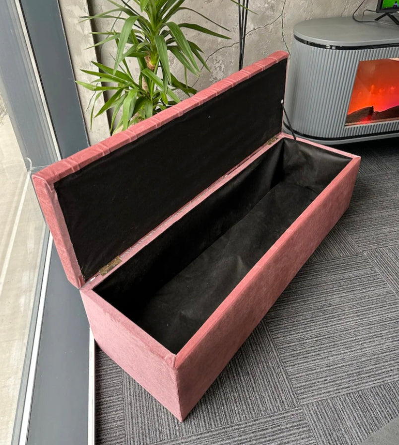 Wooden Ottoman Storage Puffy (topline)