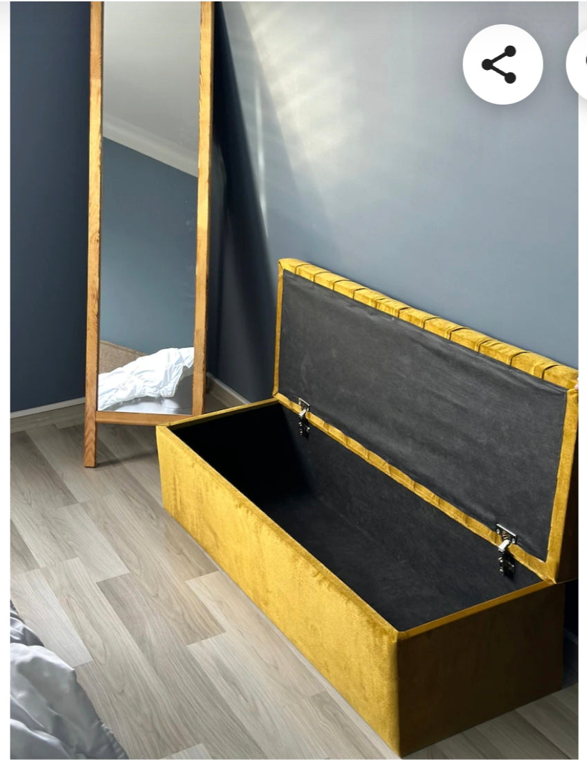 Wooden Ottoman Storage Puffy (topline)