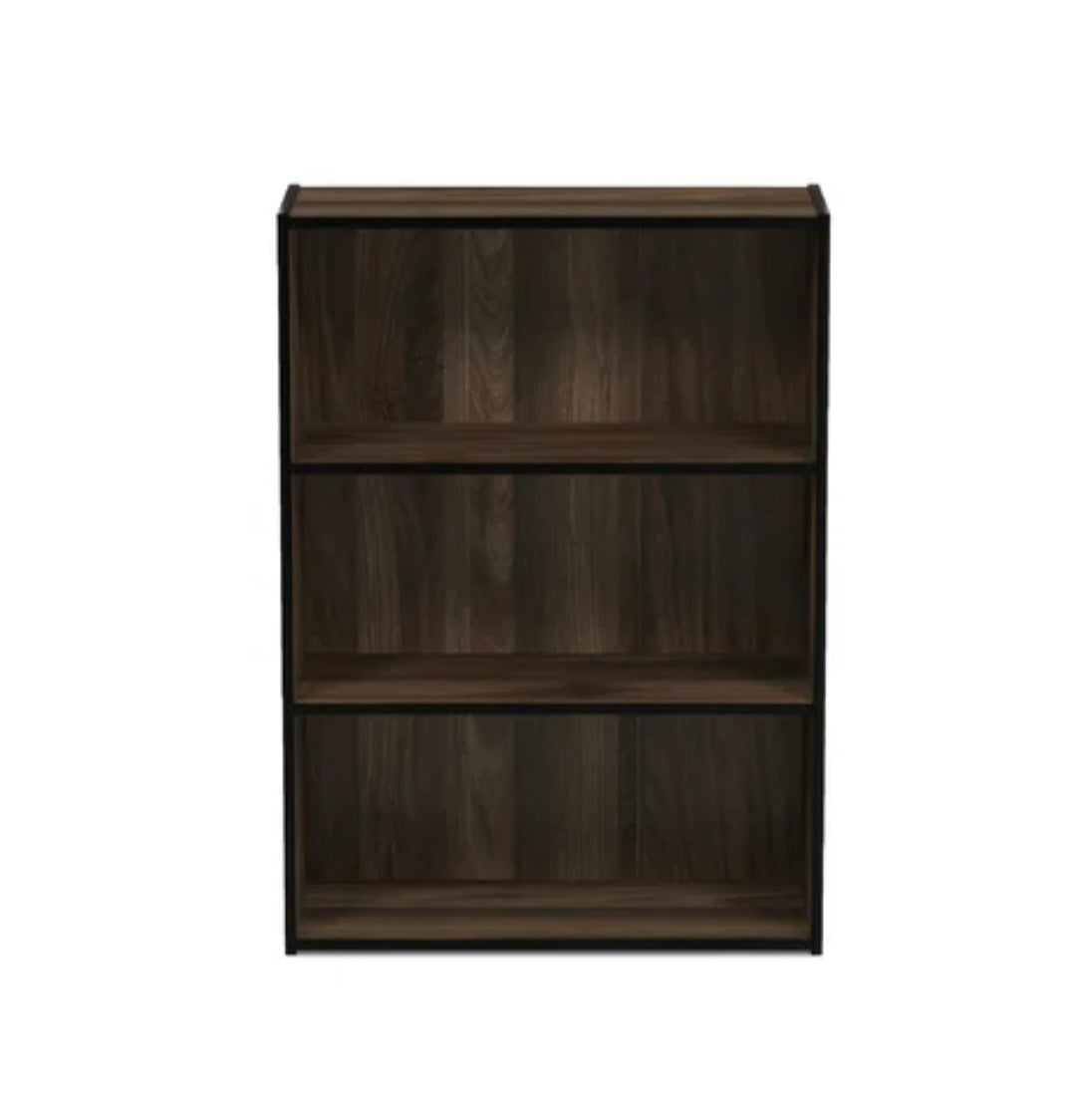 3-Tier Espresso Book Rack Brown