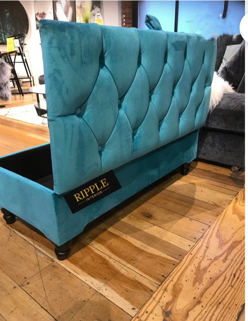 Wooden Storage Ottoman