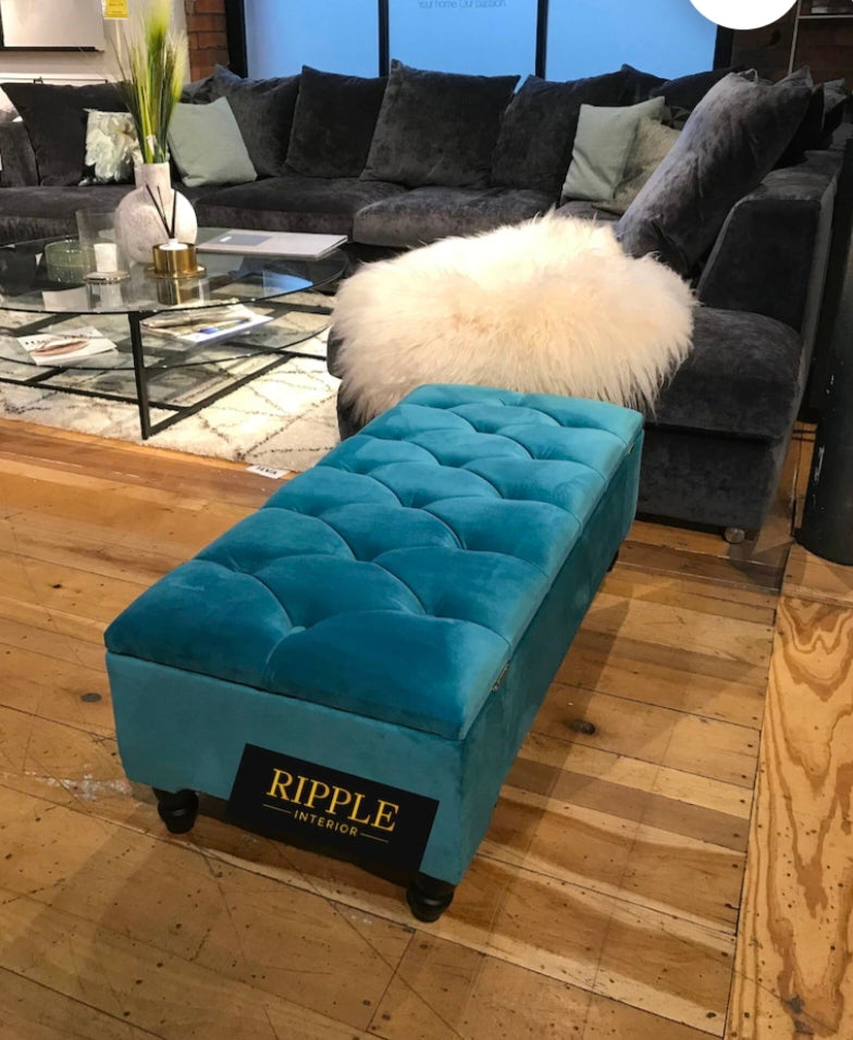 Wooden Storage Ottoman
