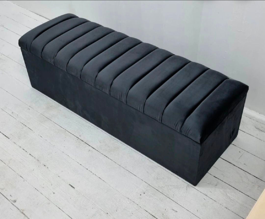 Wooden Ottoman Storage Puffy (topline)