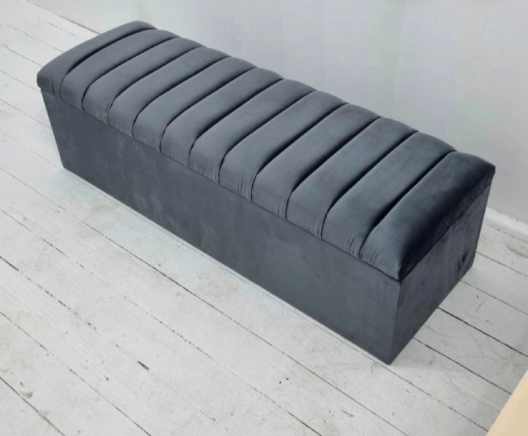 Wooden Ottoman Storage Puffy (topline)