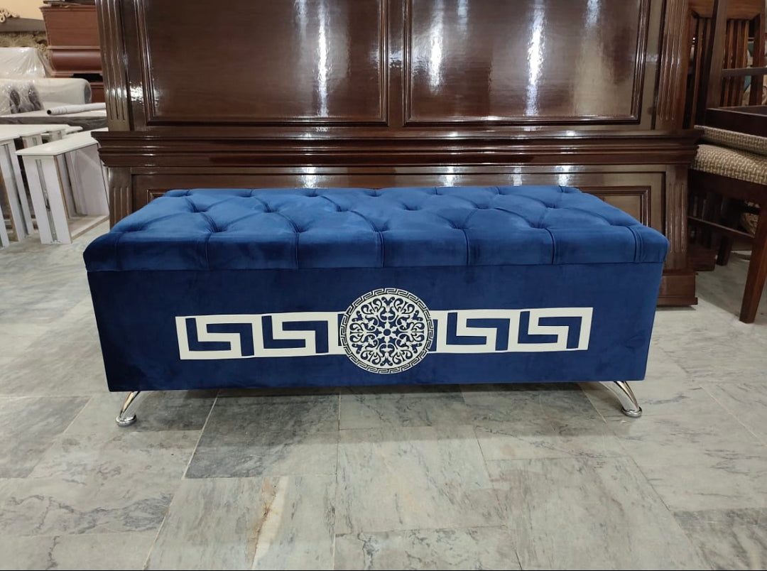 Wooden Storage Ottoman