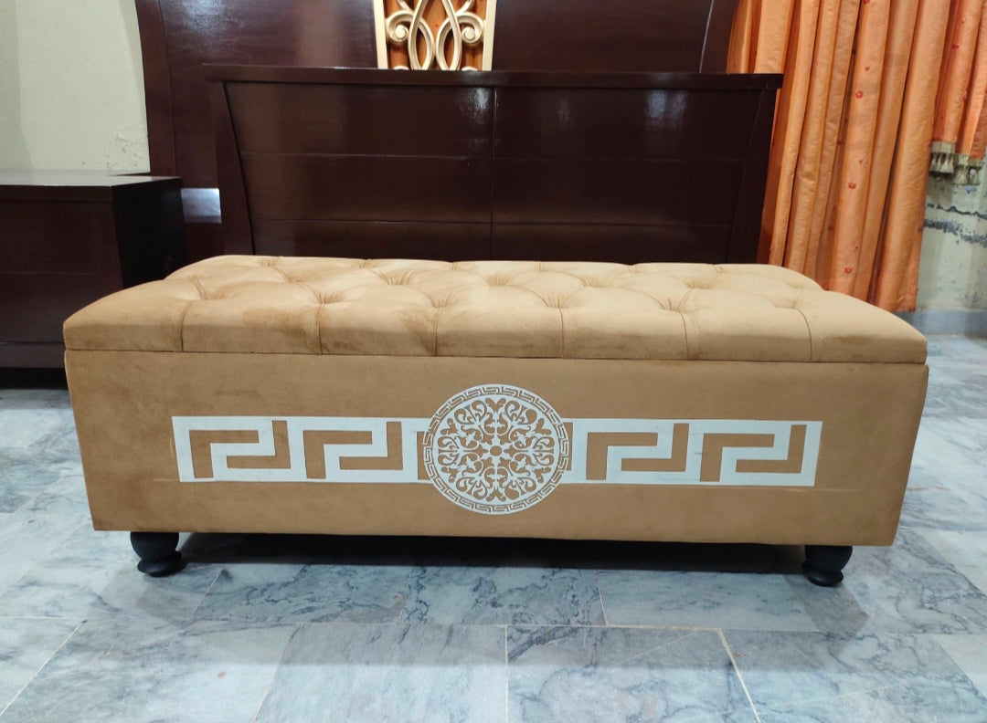 Wooden Storage Ottoman