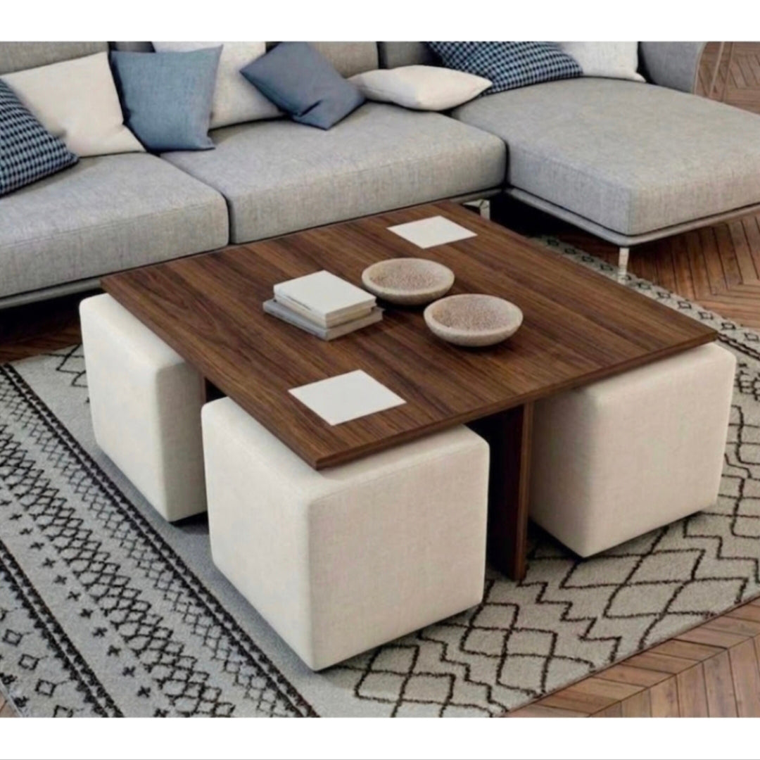 Center Table With Ottomans