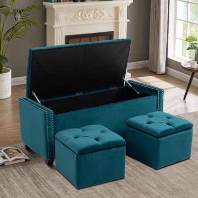 Storage ottoman set of 3