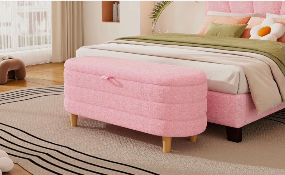 Storage Ottoman Towel Fabric