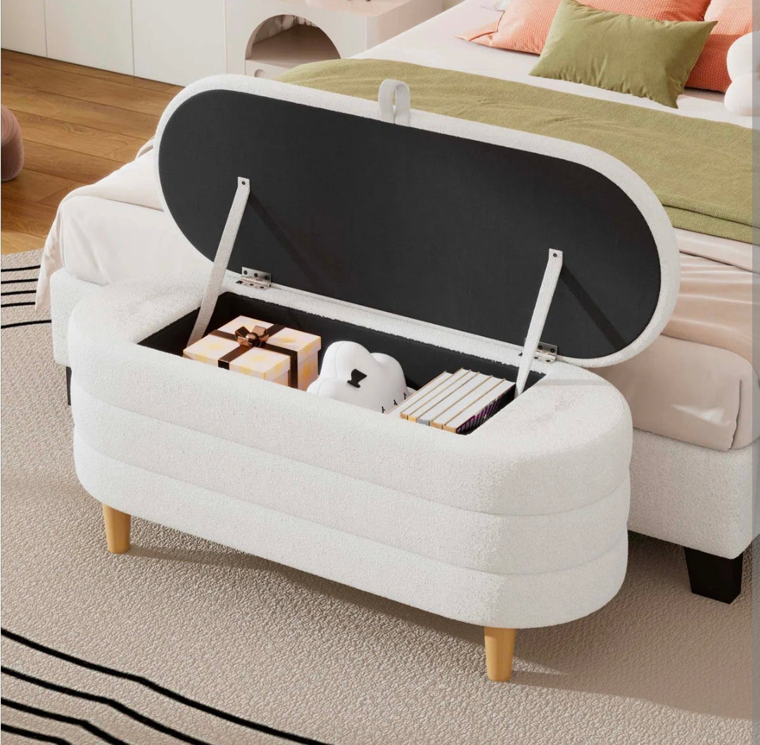 Storage Ottoman Towel Fabric