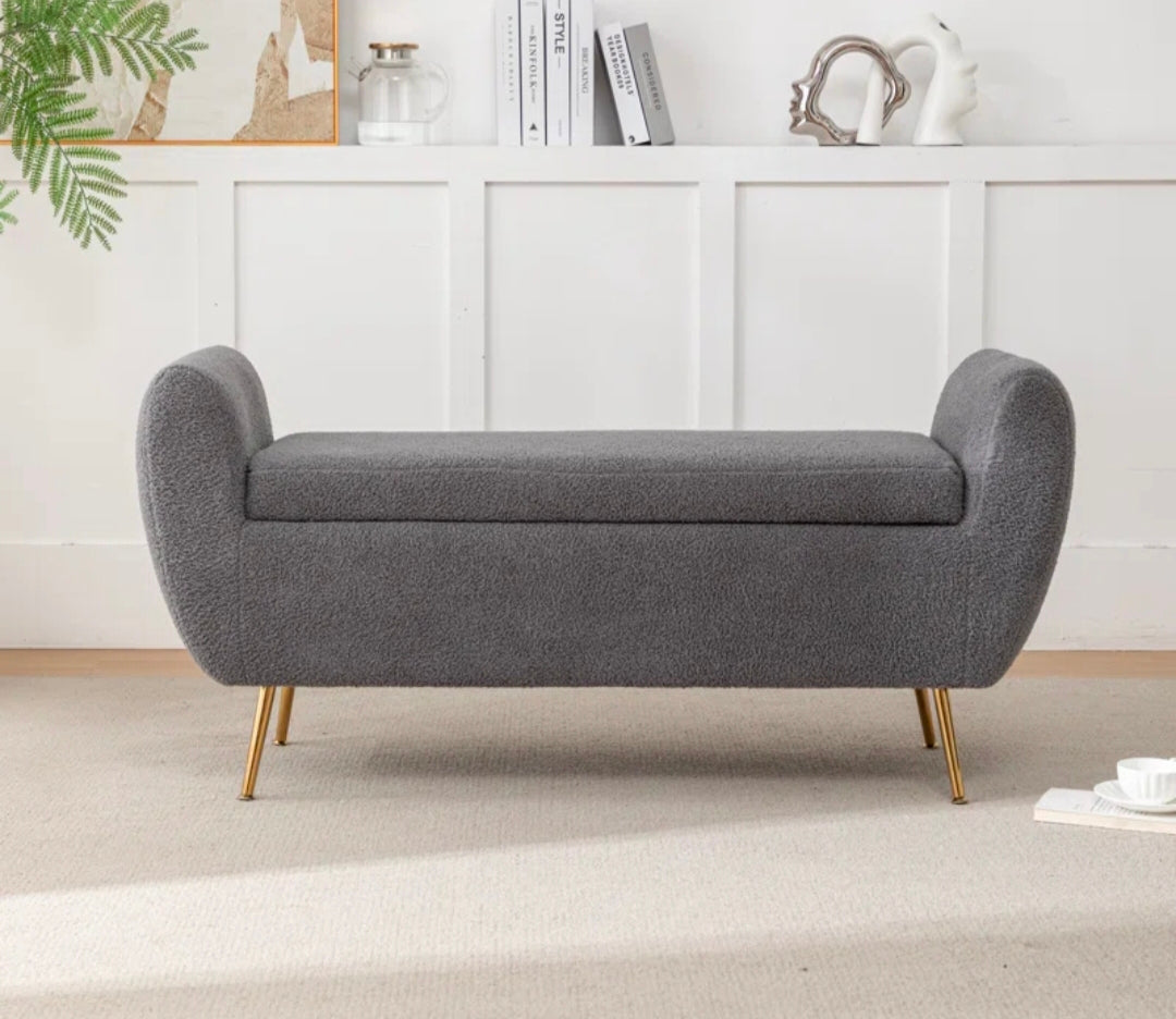 Upholstered Flip Top Storage (Towel Fabric)