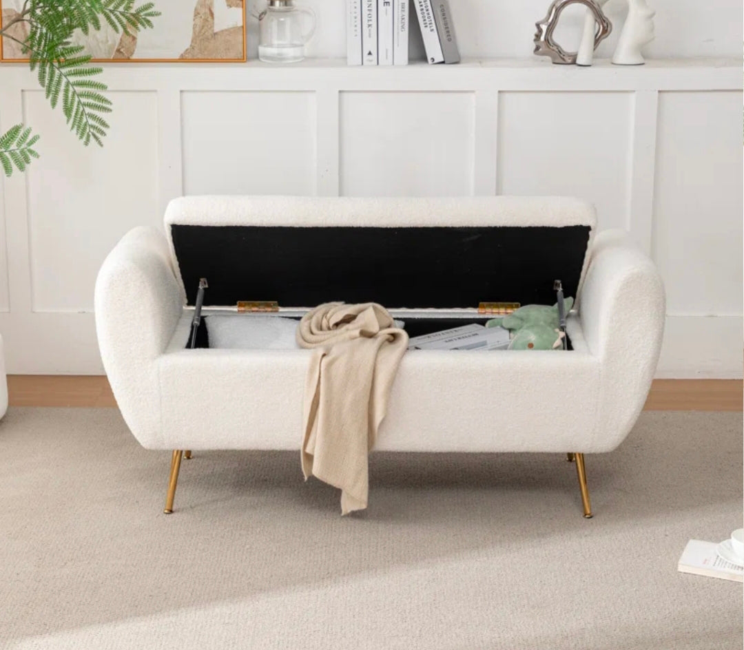 Upholstered Flip Top Storage (Towel Fabric)