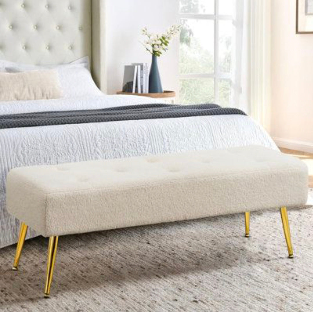 Ottoman puffy Boucle fabric