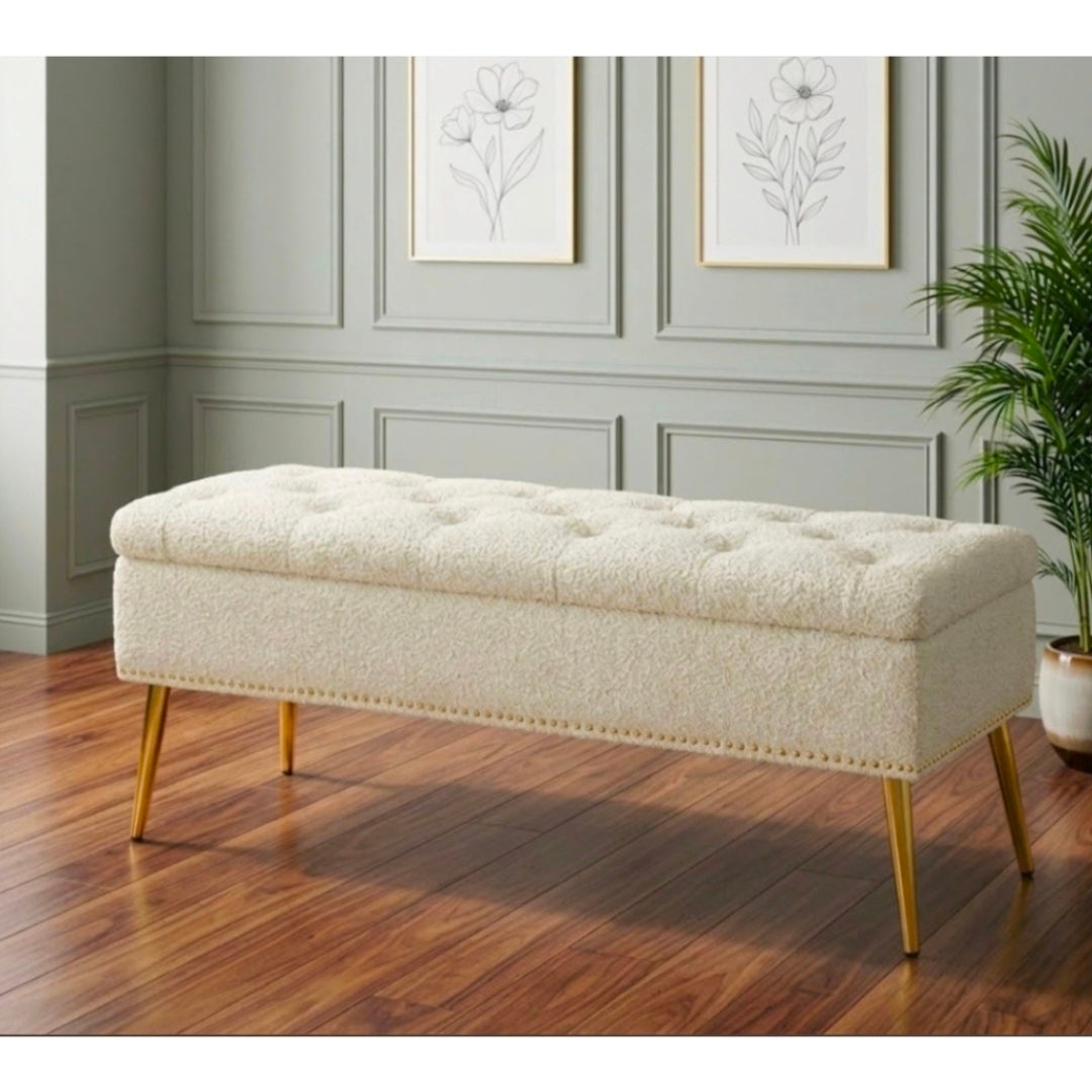 Storage Ottoman Setty Boucle Fabric