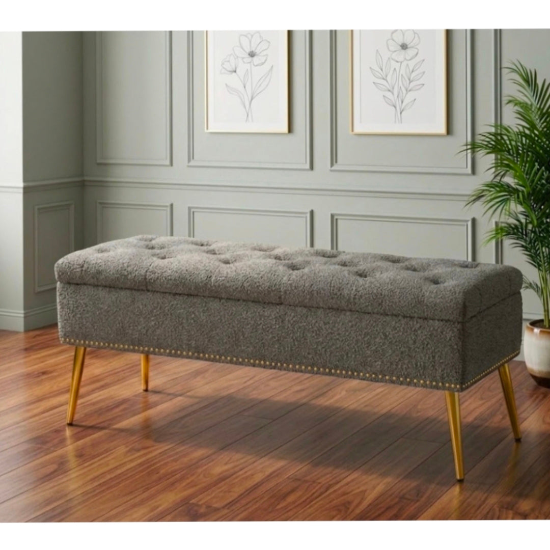 Storage Ottoman Setty Boucle Fabric