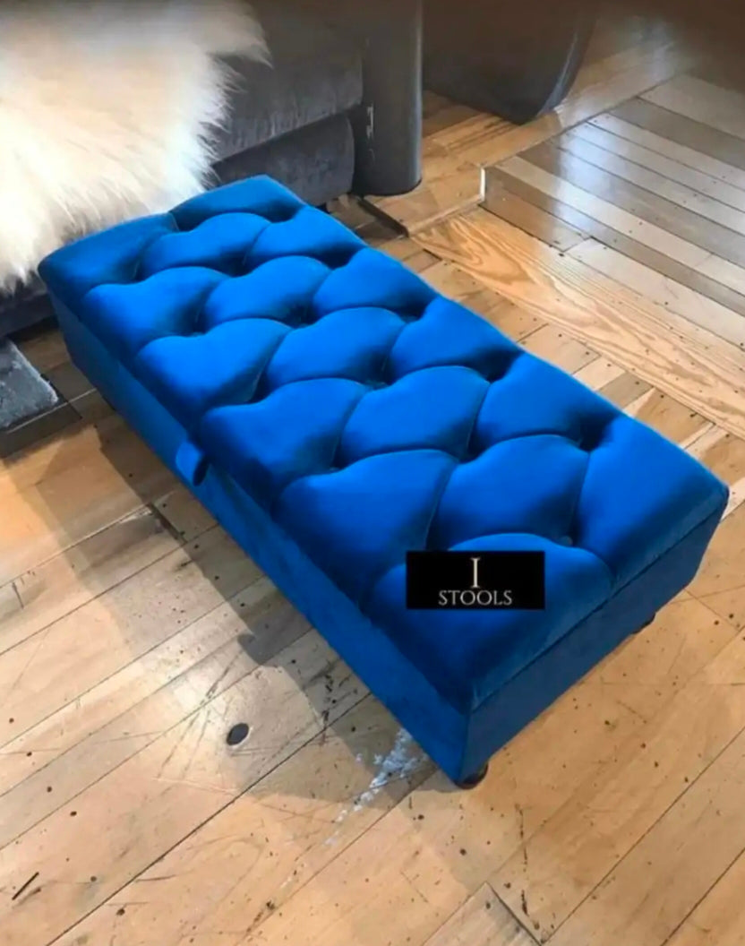 Wooden Storage Ottoman