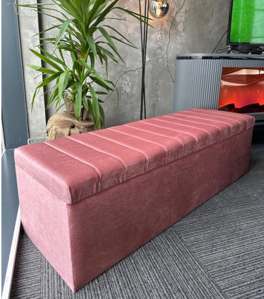 Wooden Ottoman Storage Puffy (topline)