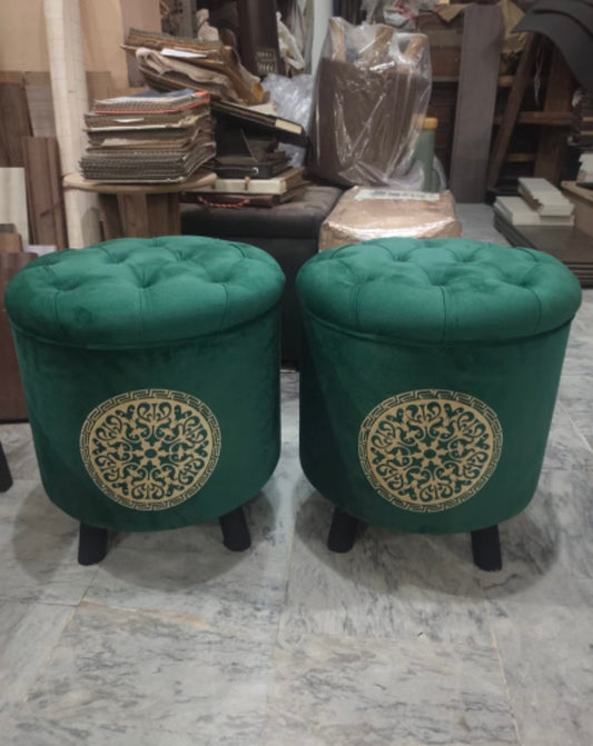 Wooden Ottoman 16x16inch Pair