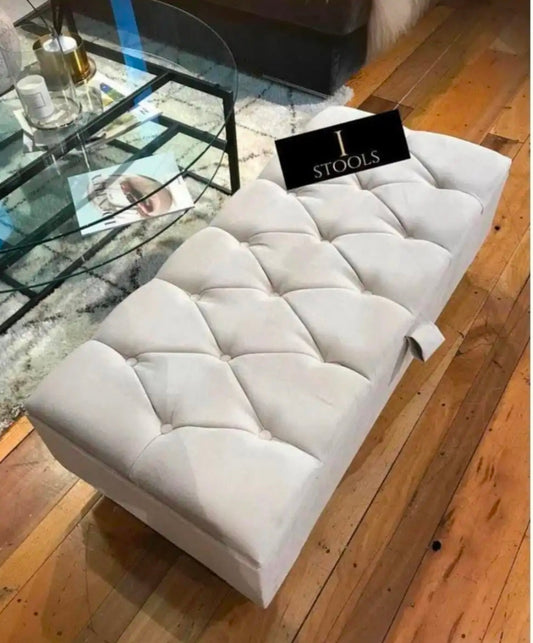 Wooden Storage Ottoman Puffy