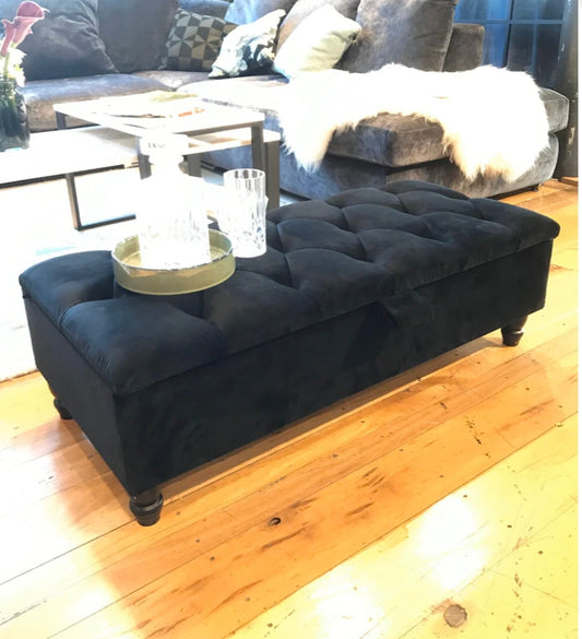 Wooden Ottoman Storage Puffy