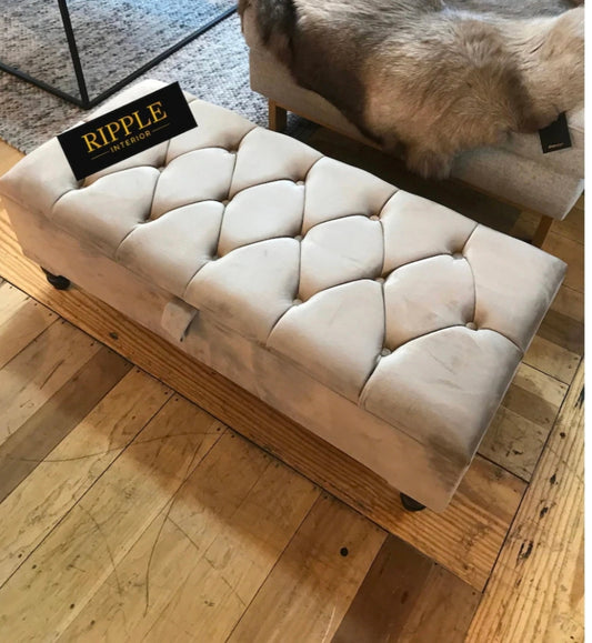 Wooden Storage Ottoman