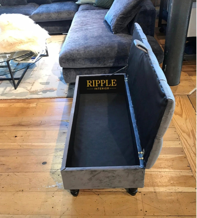 Wooden Storage Ottoman