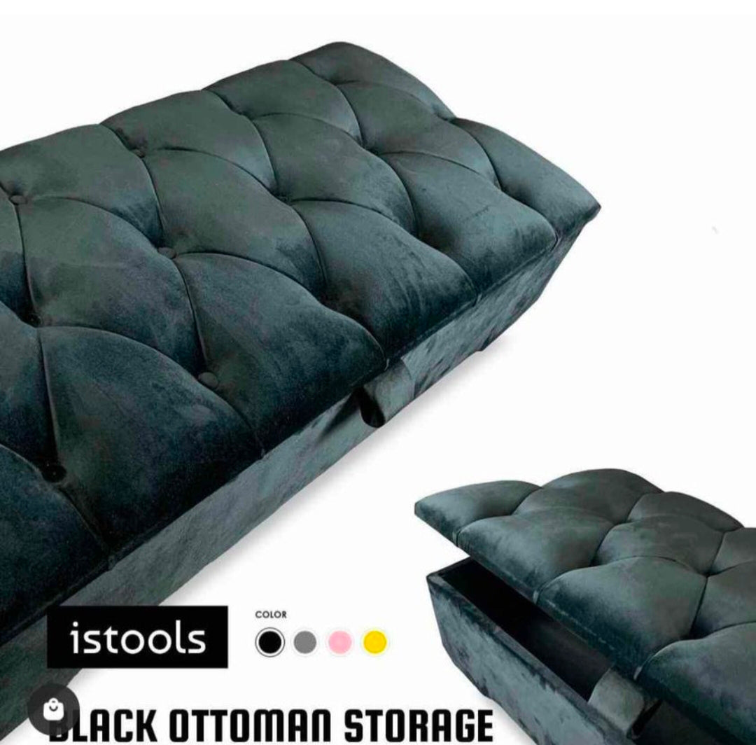 Wooden Ottoman Storage Puffy