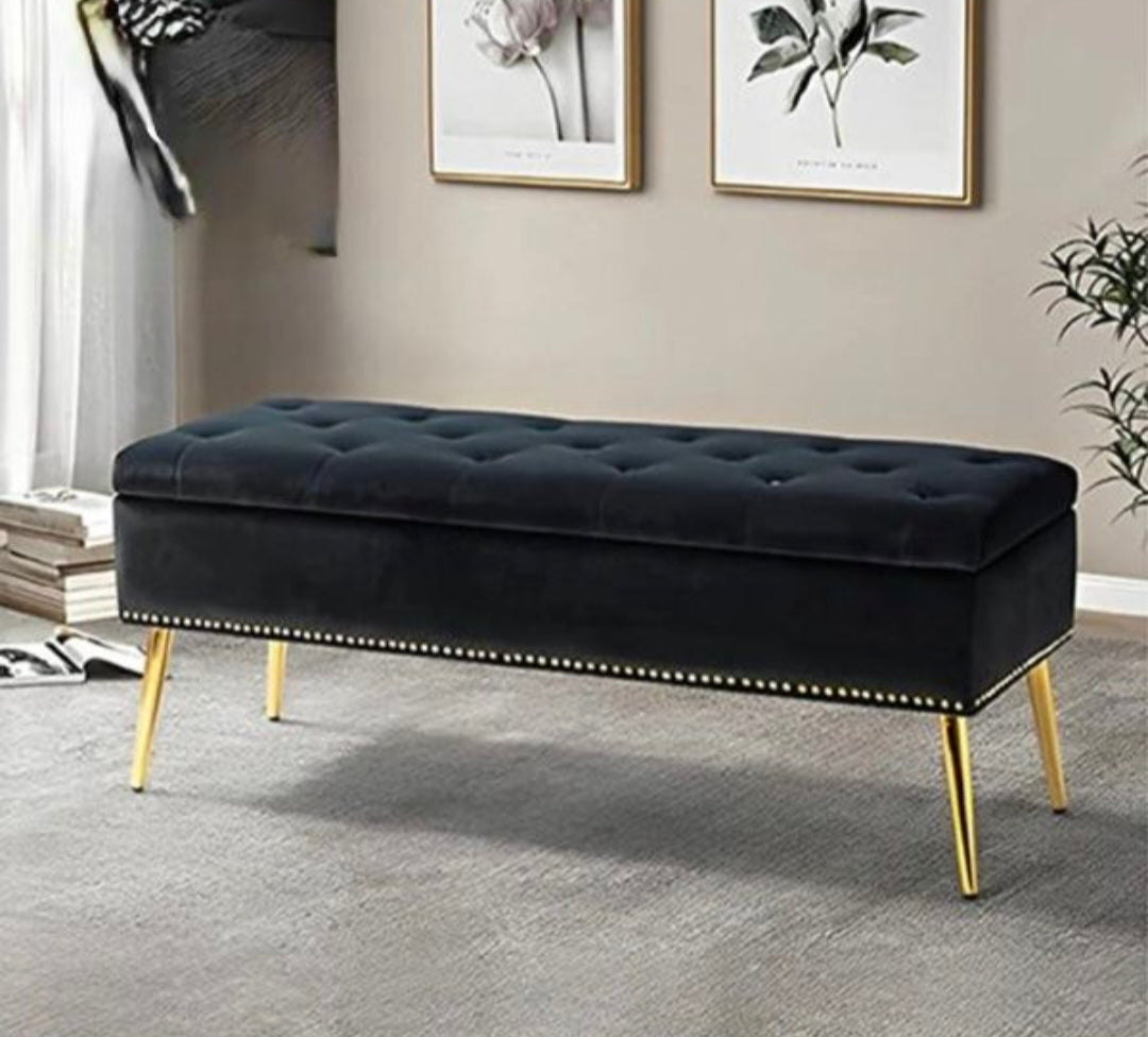Storage Ottoman Setty Brass Legs