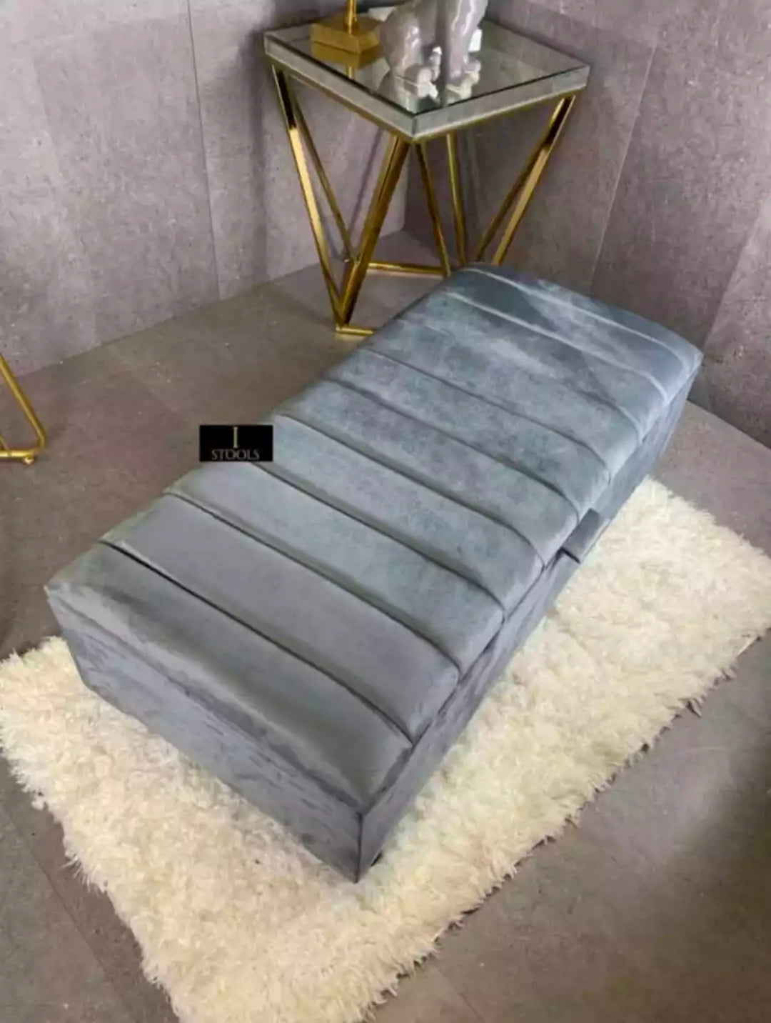 Wooden Ottoman Storage Puffy