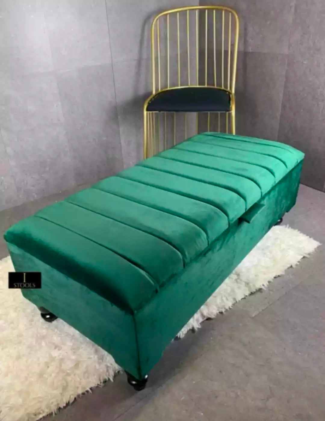 Wooden Ottoman Storage Puffy
