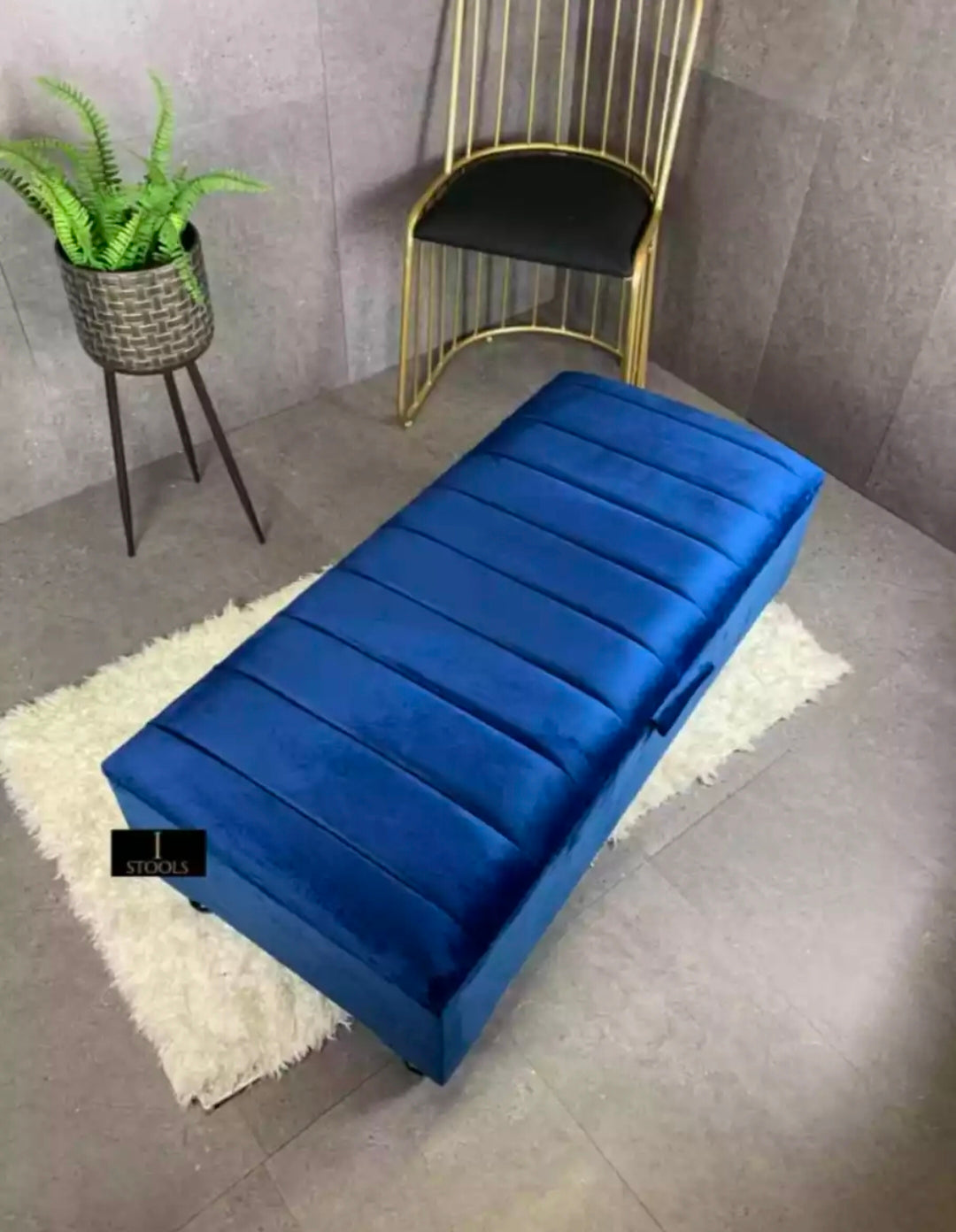 Wooden Ottoman Storage Puffy